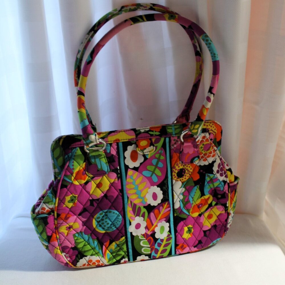 Vera Bradley VaVa Bloom Floral Framed Shoulder Handbag Purse Retired Like New